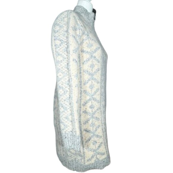 Toad&Co Lambswool 1/4 Zip Pullover Long Sleeve Sweater Dress Women's Large - Picture 3 of 6